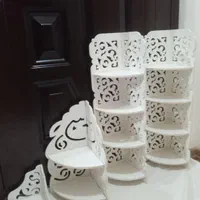 ۴ عدد شلف کنجی دیوار PVCزیبا ۲و ۴ طبقه