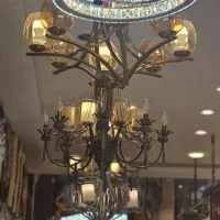 لوستر سه حلقه کریستالی|لوستر و چراغ آویز|مشهد, توس (بلوار توس)|دیوار