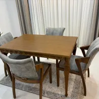 میز ناهار خوری چهار نفره چوب راش