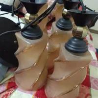یک جفت لوستر سه شاخه شیشه ای(جمعا ۶ شعله)|لوستر و چراغ آویز|مشهد, صیاد شیرازی|دیوار