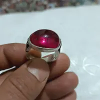 انگشتره نقره یاقوت سرخ