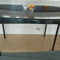 میز رویه چوب پایه ها چدن