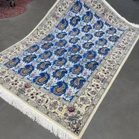 فرش دستباف (بساک ) نایین بته جقا گل ابریشم|فرش|مشکیندشت, |دیوار