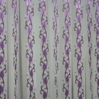 پرده حریر طرحدار