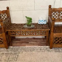 مبل سنتی همراه با میز وسط +صندلی راک