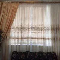 پرده حریر با والان