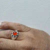انگشترفیروزه وعقیق قدیمی دست ساز