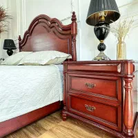 سرویس خواب چوبی زرین تخت دونفره