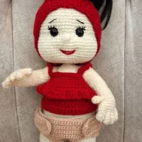 عروسک نوزاد دختر دست بافت|اسباببازی بچه|املش, |دیوار