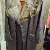 پالتو چرم دور خز