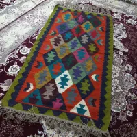 قالیچه گلیم جاجیم دست باف قدیمی سنتی نو آکبند|گلیم، جاجیم، گبه|شیراز, عفیف‌آباد|دیوار
