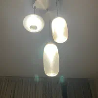 لوستر شیشه ای طوسی