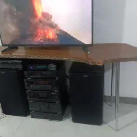 زیر تلویزیونی تمام چوب