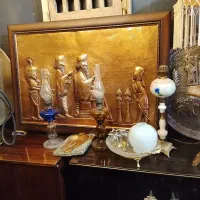 تابلوی مسی تمام قلم تخت جمشید عتیقه ارسال ازاصفهان