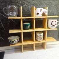 شلف چوبی ماگ یا شمع یا...
