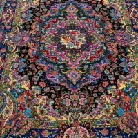 فرش سالاری  زمینه سبز ابی