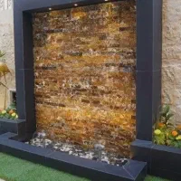 اجرای تخصصی آبنما آتشدان پرده آب بارانی|مصالح و تجهیزات ساختمان|یزد, |دیوار