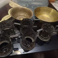 جا استکانی و کاسه قدیمی