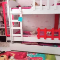 تخت دو طبقه سه خواب کم جا|تخت و سرویس خواب|بیرجند, |دیوار