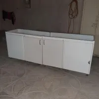 کابینت فلزی دودرب ولی یک درب ثابت