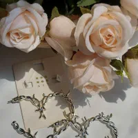 گوشواره های برند اروپایی رنگ ثابت ضد حساسیت
