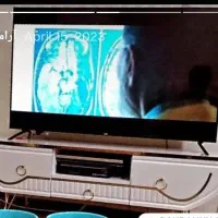 میز تلویزیون چوبی سفید
