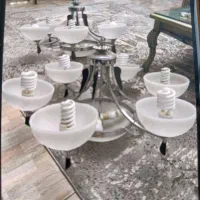 لوستر 6شاخه 9شعله سفید