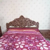 تخت خواب دو نفره چوب|تخت و سرویس خواب|رودهن, |دیوار