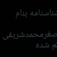 شناسنامه گم شده بنام اصغرمحمدشریفی
