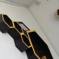 دکور۶ضلعی مغازه|کتابخانه، شلف، قفسههای دیواری|نجفآباد, هفده شهریور|دیوار