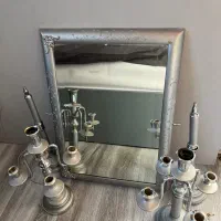 اینه و شمعدان|آینه|طرقبه, |دیوار