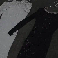 ۲ عدد لباس مجلسی بلند ماهی قیمت پایین (نو)
