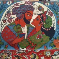 پشتی دستباف.قدیمی