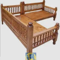 تولید انواع تخت های چوبی سنتی در سایزهای متنوع|مبلمان خانگی و میز عسلی|جهرم, |دیوار