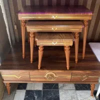 جلومبلی میز کشودار میز عسلی گل میز 4عددی|مبلمان خانگی و میز عسلی|تهران, نعمت‌آباد|دیوار