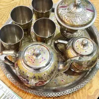 ست کامل برنجی قدیمی آک مهردار|صنایع دستی و سایر لوازم تزئینی|جهرم, |دیوار