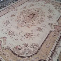فرش ۱۲ متری کرم رنگ بدون پارگی سوختگی لک