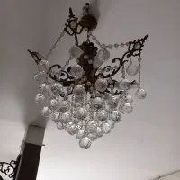 دوعدد لوستر برنز سنگین نونو باکریستال المانی|لوستر و چراغ آویز|نظرآباد, نظرآباد|دیوار