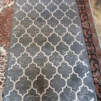 فرش اسپرت سفید طوسی