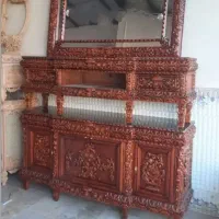 آینه کنسول چوبی ریسهای|بوفه، ویترین، کنسول|تبریز, |دیوار