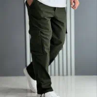 شلوار کارگو کتان نیل کمرکش بگ استایل|لباس|فردیس, فردیس|دیوار