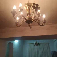 لوستر برنجی 10 شاخه قدیمی 3 عدد