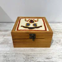 جعبه چوبی پته دوزی|صنایع دستی و سایر لوازم تزئینی|شیراز, خلیلی|دیوار