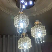 لوستر سه شاخه کریستال