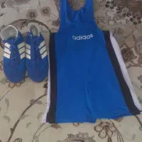 ست دوبنده و کفش آبی