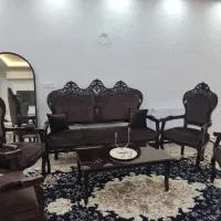 فروش مبلمان سالم ۹ نفره با میز جلو مبلی و عسلی