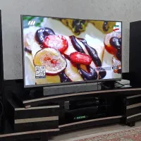 تلویزیون ال سی دی سایز ۵۰ و میز تلویزیون شرکتی|تلویزیون و پروژکتور|تهران, شهرک آزادی|دیوار