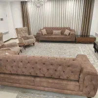 مبل ۸ نفره و میز و ۲ عدد عسلی مدل تخت شو