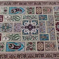 فرش دستباف اصفهان طرح خشت ابریشم