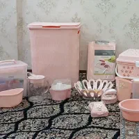 سرویس پلاستیک عروس لیمون نو رنگ گل‌بهی قیمت مناسب